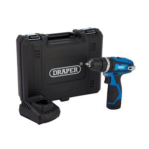 Draper 12V Combi Drill, 1 X 1.5Ah Battery, 1 X Fast Charger - CHD12VD - Farming Parts