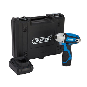 Draper 12V Impact Driver, 1/4" Hex., 1 X 1.5Ah Battery, 1 X Fast Charger - IDK12VD - Farming Parts