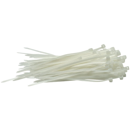 Draper Cable Ties, 2.5 X 100mm, White (Pack Of 100) - CT1W - Farming Parts
