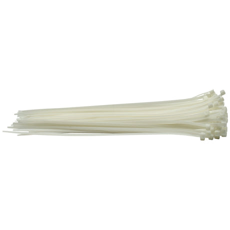 Draper Cable Ties, 4.8 X 300mm, White (Pack Of 100) - CT4W - Farming Parts