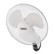 Draper 230V Oscillating Wall Mounted Fan With Remote Control, 16"/400mm, 3 Speed - FAN7C - Farming Parts