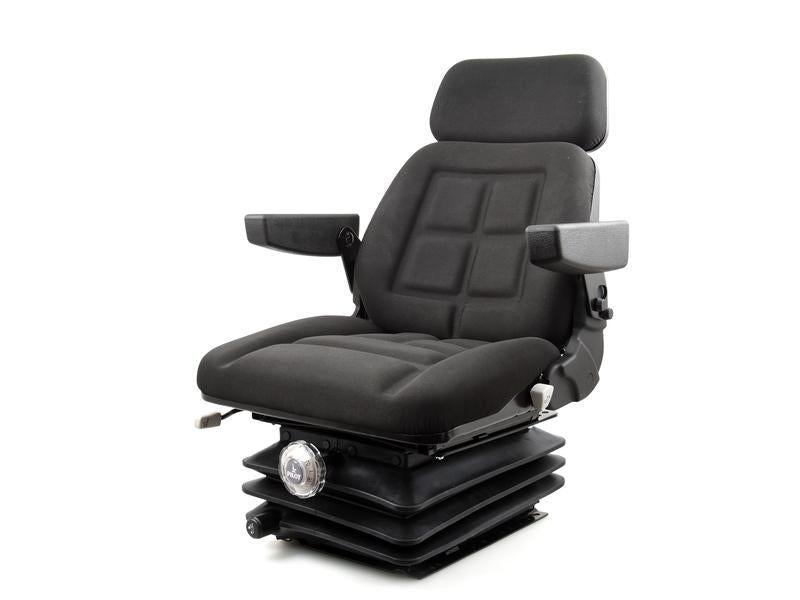 Sparex Mechanical Suspension Seat Adjustable Comfort Black Cloth | S.71650