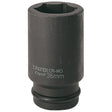 A 36mm Draper Expert Hi-Torq® 6 Point Deep Impact Socket, 3/4" Sq. Dr. - 419D-MM, designed for professional use in vehicle maintenance, shown in a vertical position against a plain white background.