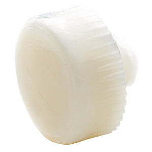 Close-up image of a Draper Spare Nylon Face For Soft Face Hammer - 9901AR lying on its side against a plain white background.