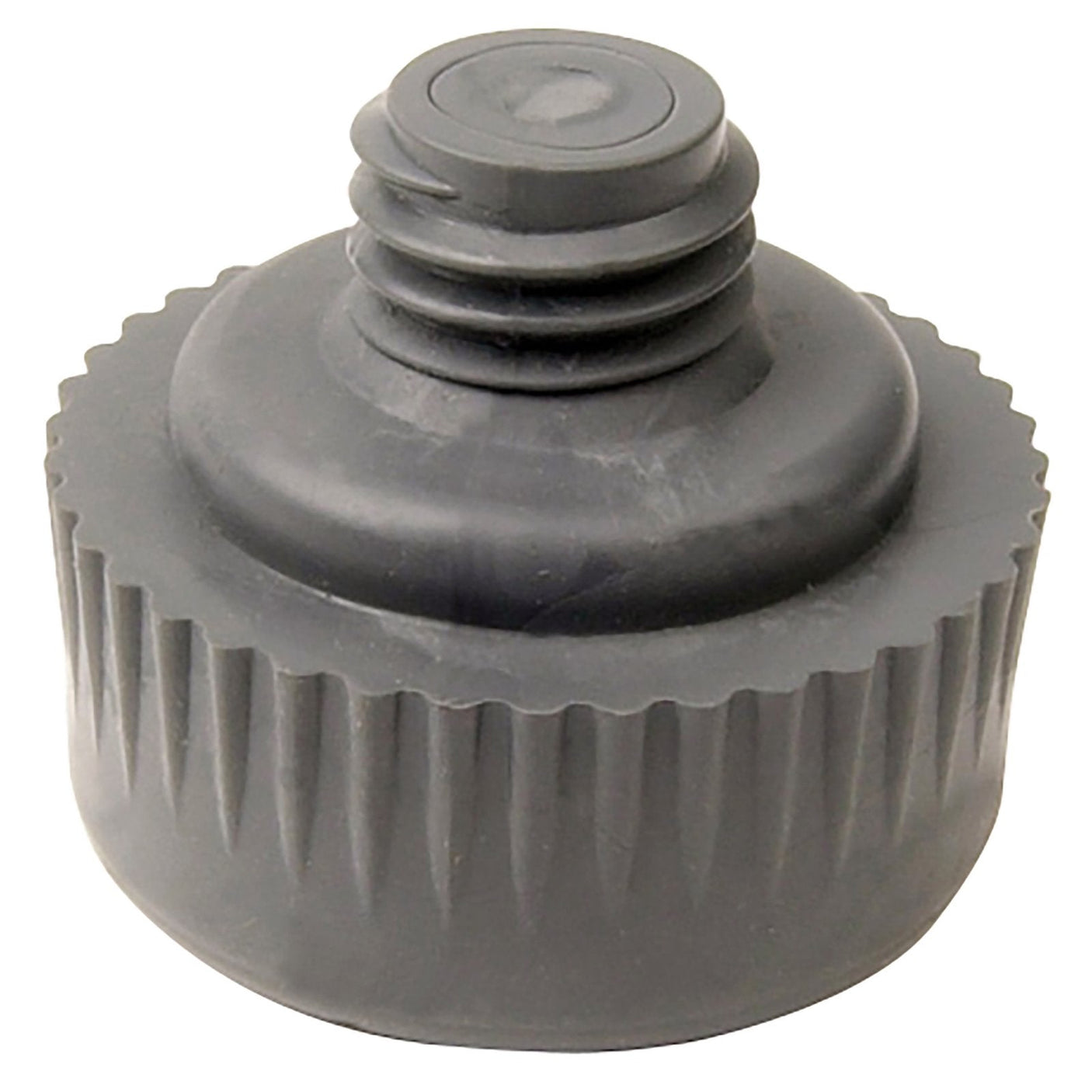 Draper Spare Plastic Face For Soft Face Hammer - 9901BR with ribbed edges and a central threaded nozzle.