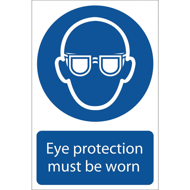 Draper Eye Protection' Mandatory Sign, 200 X 300mm - SS03 - Farming Parts