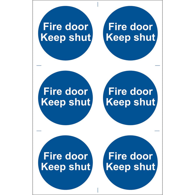 Draper Fire Door Keep Shut' Mandatory Sign (Pack Of 6) - SS07 - Farming Parts