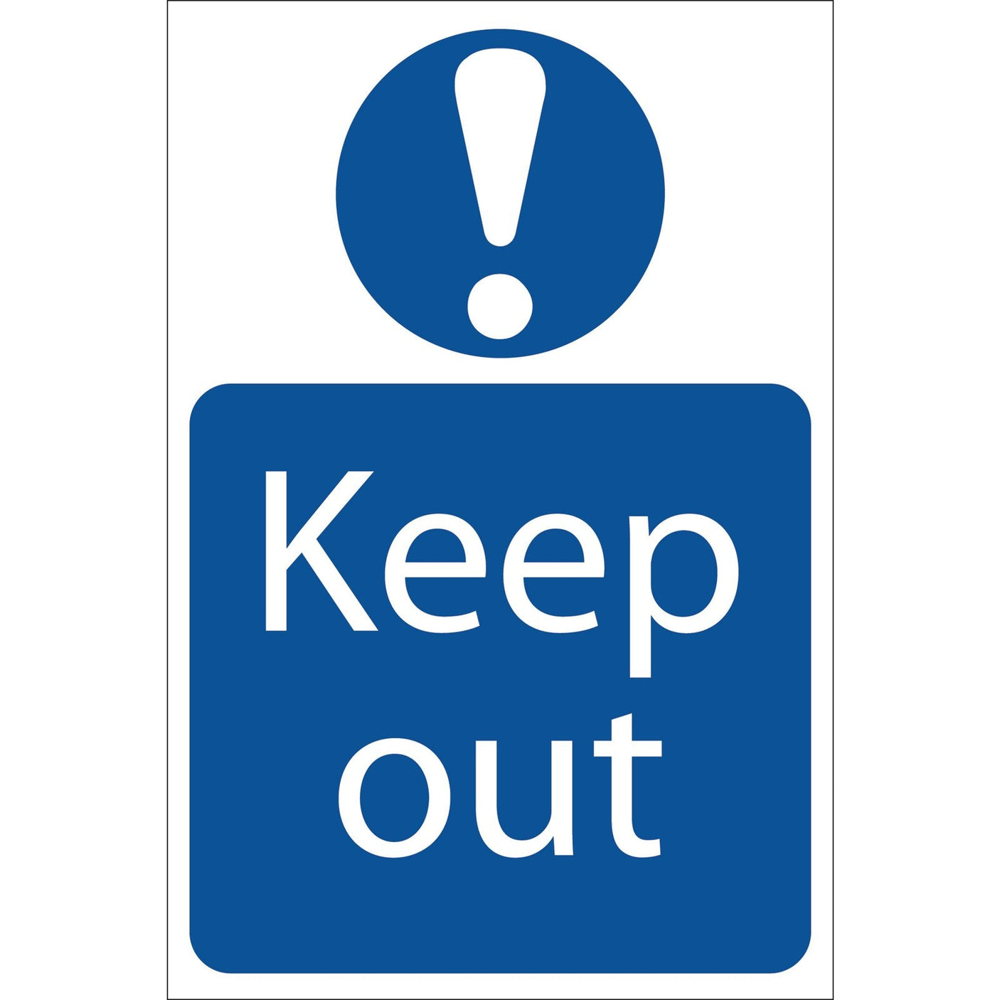 Draper Keep Out' Mandatory Sign, 200 X 300mm - SS13 - Farming Parts