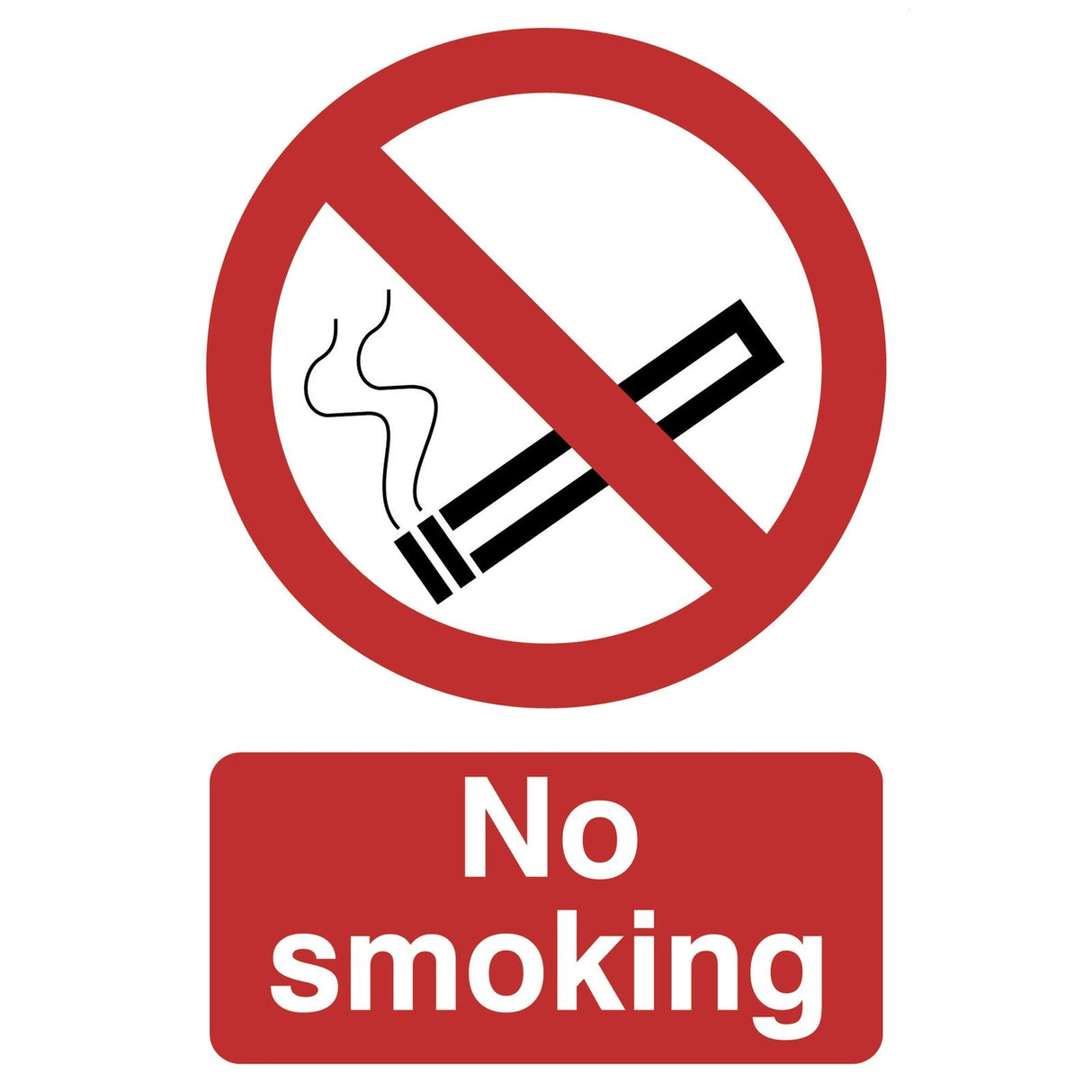 Draper No Smoking' Prohibition Sign, 200 X 300mm - SS15 - Farming Parts