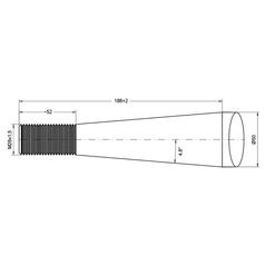 Sparex Loader Tine Straight 1250mm M28 Thread Conus 2 | S.72327