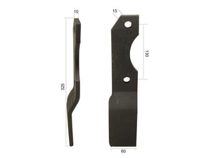 Sparex Power Harrow Tine 340mm. RHReplacement for Alpego | S.72413 - Product Image 3