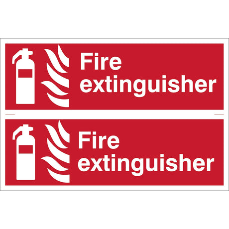 Draper Fire Extinguisher' Fire Equipment Sign (Pack Of 2) - SS30 - Farming Parts