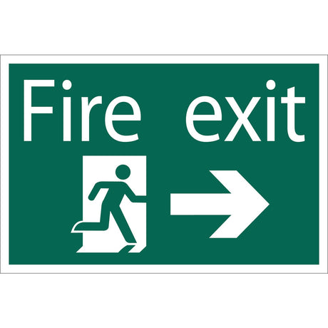 Draper Fire Exit Arrow Right' Safety Sign - SS33 - Farming Parts
