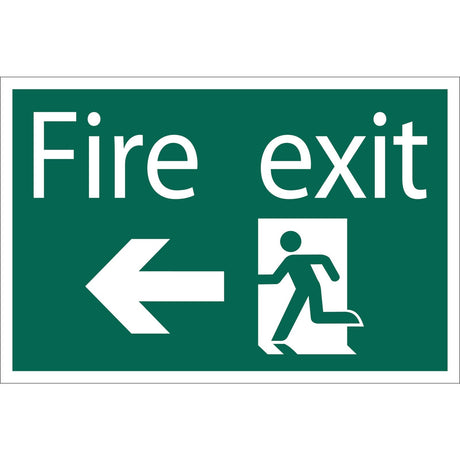 Draper Fire Exit Arrow Left' Safety Sign - SS34 - Farming Parts