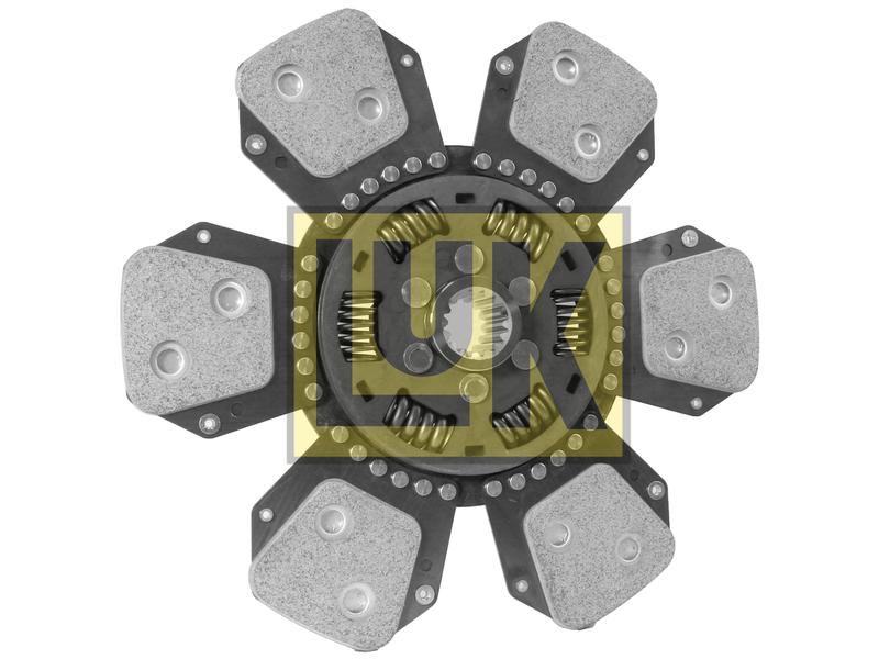 A clutch plate featuring six metallic arms with rectangular pads and a torsion-sprung central gear mechanism, branded with the Sparex logo and carrying the part number S.72953.