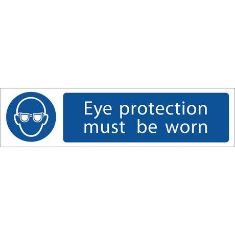 Draper Eye Protection' Mandatory Sign, 200 X 50mm - SS59 - Farming Parts