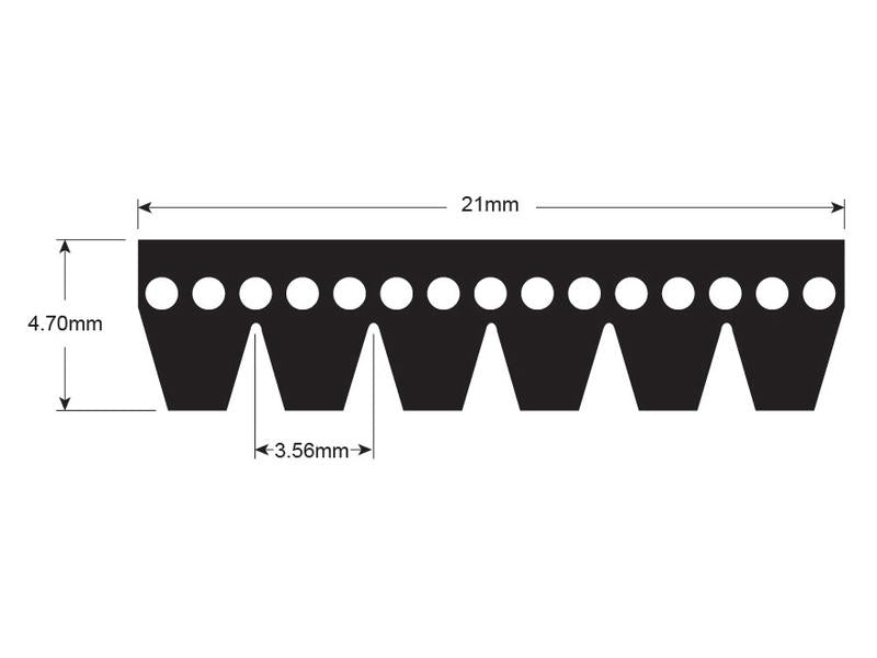 Agribelt Poly V / Multi-Rib Belt - PK Section - Belt No. 6PK1740 | S.73313 - Product Image 2