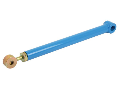 A blue metal rod with a round attachment at one end and a cylindrical opening at the other, designed as the Sparex Auto Hitch Lift Rod Assembly with Short Tube (Sparex Part No. S.74186), compatible with Ford New Holland equipment.