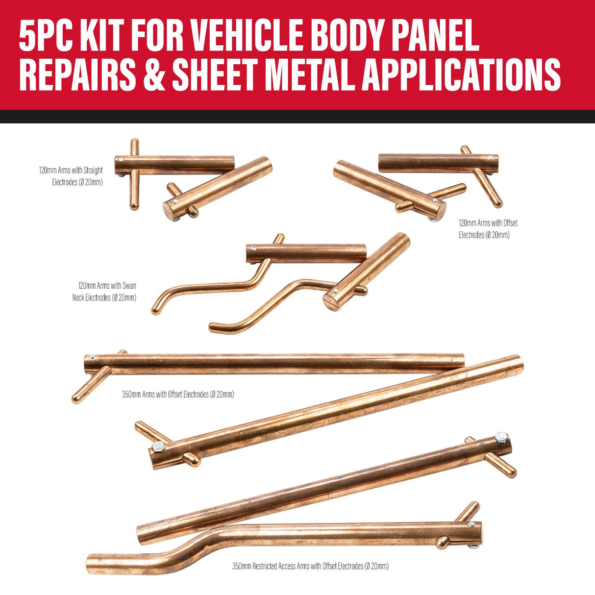 SIP Spot Welder 5pc Bodywork Kit (20mm) - IP-25425
