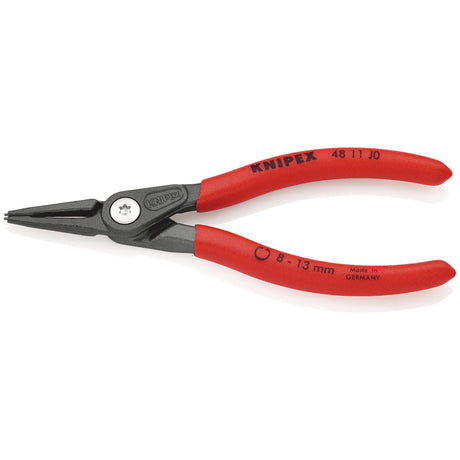 Draper Knipex 48 11 J0 140mm Internal Straight Tip Circlip Pliers, 8 - 13mm Capacity - 48 11 J0 - Farming Parts