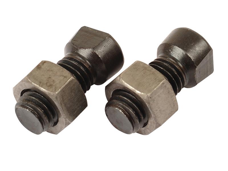 Sparex | Conical Head Bolt 2 Flats With Nut (TC2M) - 1/2'' x 1 3/8'', Tensile strength 12.9