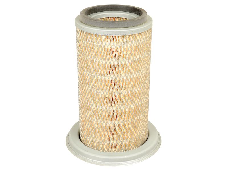 A cylindrical air filter with a mesh exterior and metallic end caps, compatible with the JCB 3CX models, such as the Sparex Outer Air Filter AF25311 (Sparex Part No. S.76754).