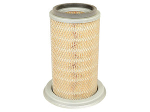 A cylindrical air filter with a mesh exterior and metallic end caps, compatible with the JCB 3CX models, such as the Sparex Outer Air Filter AF25311 (Sparex Part No. S.76754).