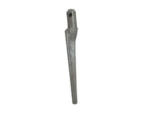 The Sparex Tine replacement for Pegoraro (Sparex Part Number: S.77305) is a tool with a tapered, pointed end and a cylindrical, hollow top featuring a small hole. Tariff Code: 21257.