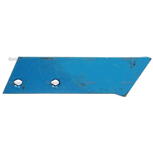 A Share Point - LHThickness by Sparex, model 95085204 (Sparex Part No. S.77398), featuring a blue, flat metal blade with two circular holes for fasteners and a sharpened edge on one side.