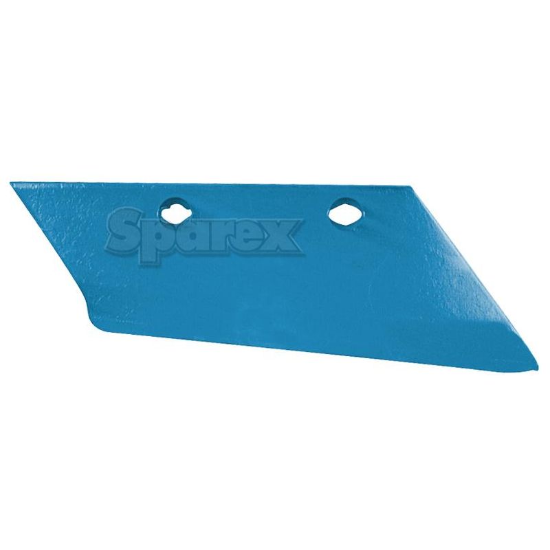 A blue metal cutting blade with two mounting holes, labeled "Skim Point - RH (Fiskars)," to fit as 95091801 (Sparex Part No. S.77417).