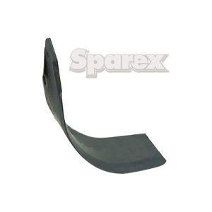 A "Rotavator Blade Curved RH 80x6mm" is displayed against a white background, with the brand name "Sparex" and Primary OE Reference 9954 appearing in the backdrop.