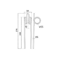 Grass & Weeder Tine 275mm, Ø5.9mm Replacement for Kongskilde | S.78061