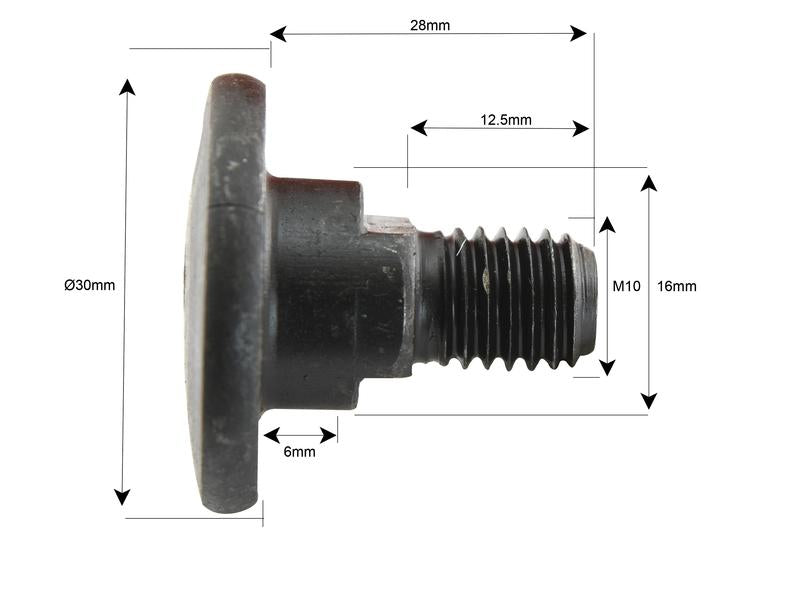 Mower Blade Retainer- M10x28mm - Replacement for Kidd, Kuhn, Vicon To fit as: 56150100K | Sparex Part Number: S.78372