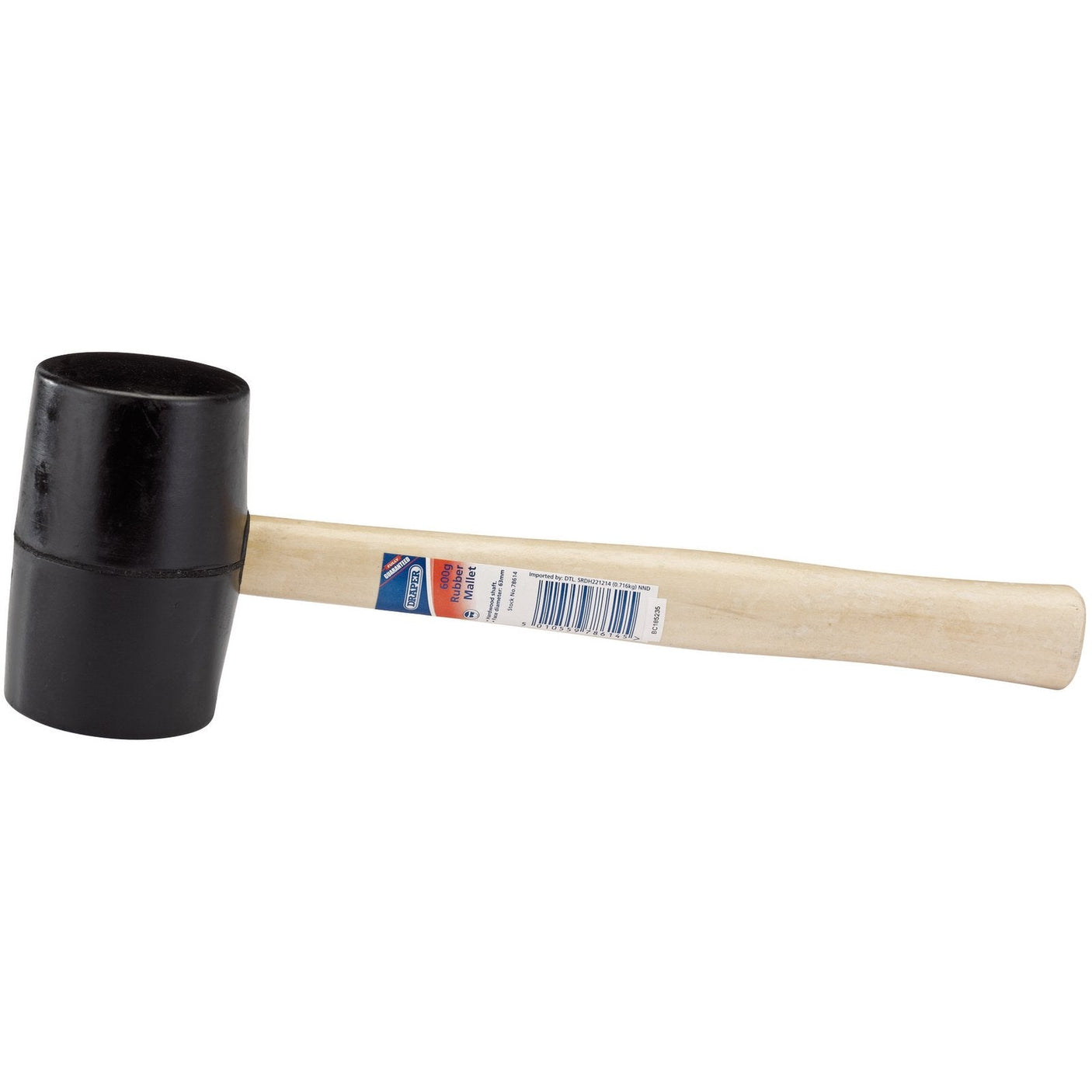 Draper Hardwood Shaft Rubber Mallet, 620G/22Oz - RM956/2 - Farming Parts