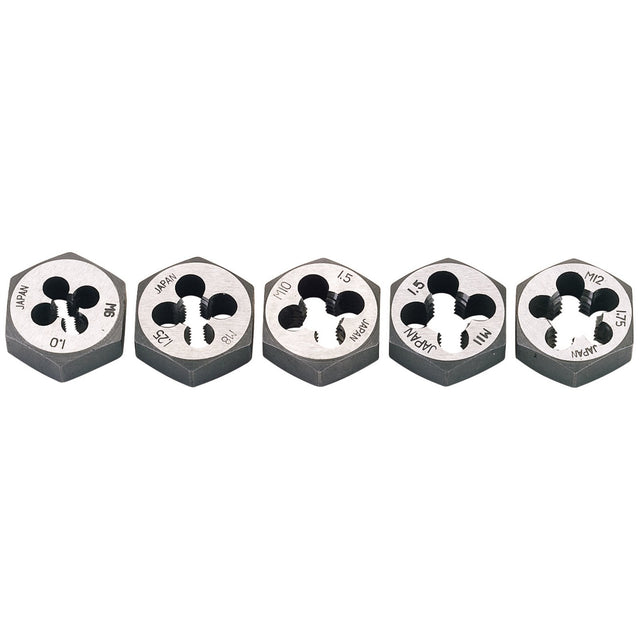Draper Metric Hexagon Die Nut Set (5 Piece) - D25-MM/A - Farming Parts