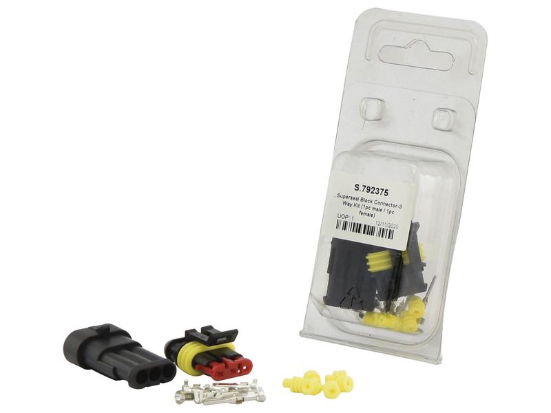 Sparex Superseal 3-Way Electrical Connector Kit 14 pcs | S.792375