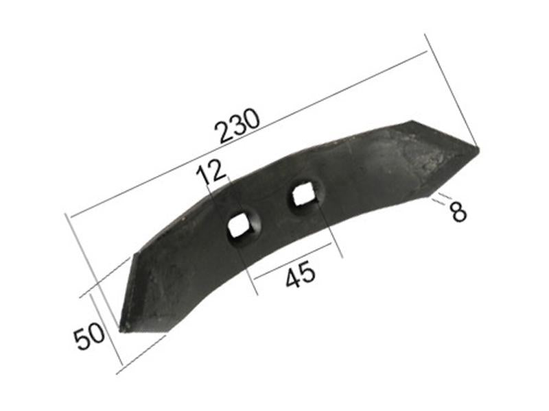 Sparex Reversible point 230x50x8mm Hole centres 45mm | S.79370 - Product Image 2
