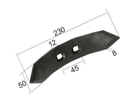 Sparex Reversible point 230x50x8mm Hole centres 45mm | S.79370 - Product Image 2