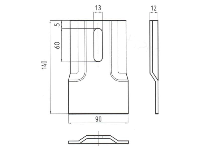 Sparex Scraper Plate 140x90x4mm To fit as: 60500 | S.79524 - Product Image 2