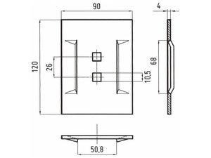 Sparex Scraper Plate 120x90x4mm To fit as: 48230-91026 | S.79588 - Product Image 2