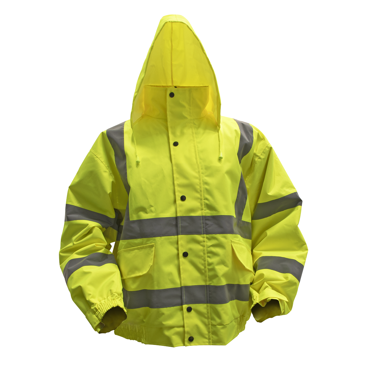 Hi-Vis Yellow Jacket with Quilted Lining & Elasticated Waist - X-Large - 802XL - Farming Parts
