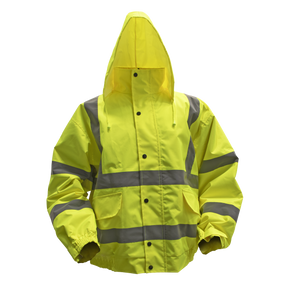 Hi-Vis Yellow Jacket with Quilted Lining & Elasticated Waist - X-Large - 802XL - Farming Parts
