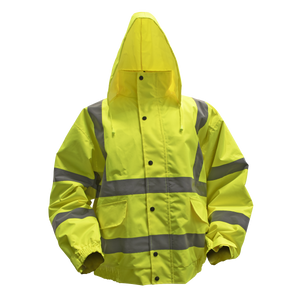 Hi-Vis Yellow Jacket with Quilted Lining & Elasticated Waist - XX-Large - 802XXL - Farming Parts