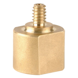 A Draper - Prolaser® Unc Tripod Adaptor has a 5/8" to 1/4" threaded screw on top and a hexagonal base.