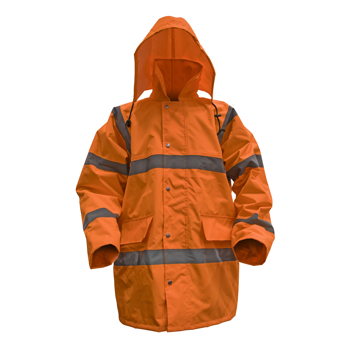 Hi-Vis Orange Motorway Jacket with Quilted Lining - Large - 806LO - Farming Parts