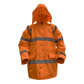 Hi-Vis Orange Motorway Jacket with Quilted Lining - X-Large - 806XLO - Farming Parts