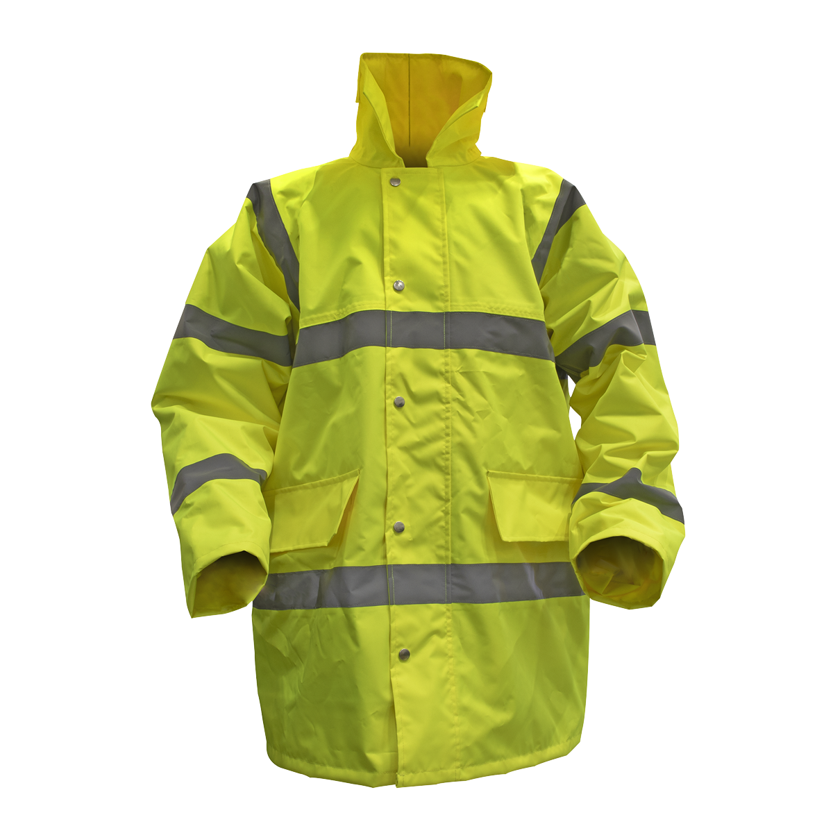 Hi-Vis Yellow Motorway Jacket with Quilted Lining - XX-Large - 806XXL - Farming Parts