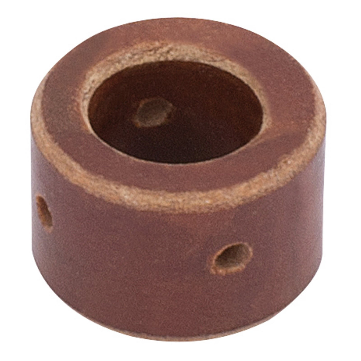 The Draper Spare Ring for 78636 Torch (A-IPC40/41-31) is a cylindrical brown ceramic ring featuring three small holes spaced evenly around its side.