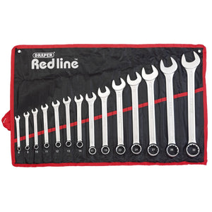 Draper Redline Metric Combination Spanner Set (14 Piece) - RL-SS14/B - Farming Parts