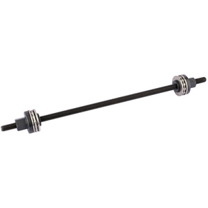 The Draper M10 Spare Threaded Rod And Bearing for 59123 and 30816 Extraction Kit - YBPK27 includes nuts and washers on both ends, designed for securing or adjusting mechanical components.